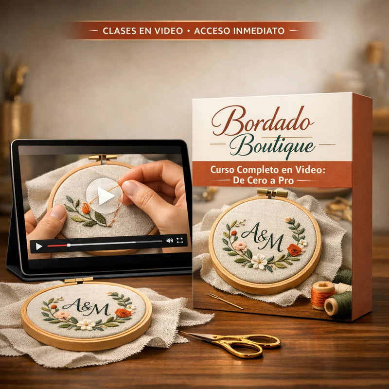 BORDADO BOUTIQUE • Curso Completo en Video