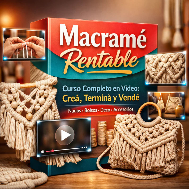 MACRAMÉ RENTABLE • Curso Completo en Video
